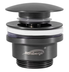 Донный клапан для раковины Hansberge H107BG, графит