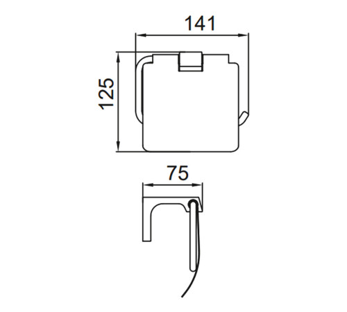 Держатель для туалетной бумаги FRAP F30603-6, черный