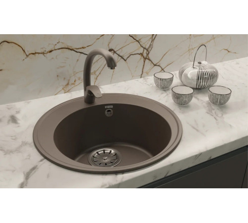 Кухонная мойка Ulgran Quartz Nora 485-06, трюфель