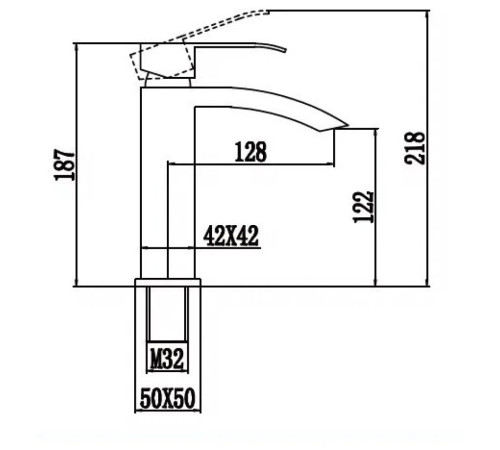 Смеситель для раковины Fmark FS8601H, черный