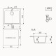 Кухонная мойка Ulgran Quartz Forte 580-08, космос