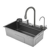 Многофункциональная кухонная мойка Savol S-SC002Q, графит