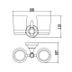 Стакан для ванной комнаты двойной Savol S-06868B, золото