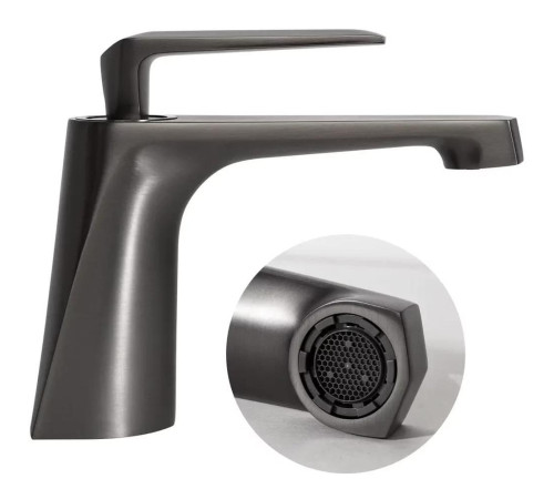 Смеситель для раковины Hansberge H1068BG, графит