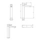 Смеситель для раковины высокий FILARETE Fing FL6040BL, черный