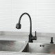 Смеситель для кухни с гибким изливом и режимом душ FRAP F40993-6, черный