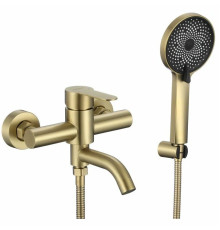Смеситель для ванны Fmark FS8206C, матовое золото