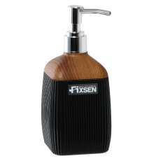Дозатор жидкого мыла FIXSEN BLACK WOOD FX-401-1, черный/коричневый