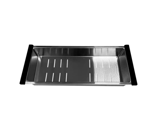 Кухонная мойка Ulgran Steel 680x500, черная брашированная сталь
