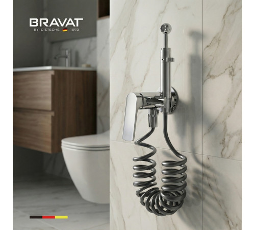 Гигиенический душ со смесителем BRAVAT D9193CP-SW, хром