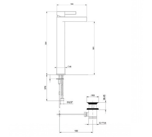 Смеситель для раковины Webert DoReMi DR830402345, никель