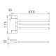 Полотенцедержатель Haiba HB8813, хром