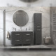 Тумба с раковиной напольная Velvex Orlando tn.ORL.CLA.120.4Y графит, 120 см