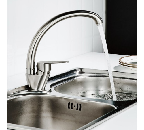 Смеситель для кухни Haiba HB41801-2, сталь