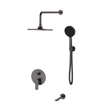 Душевая система встраиваемая ESKO Lagos Gun Metal SET7in1LGGM, оружейная сталь