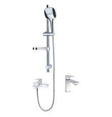 Набор для ванны 3 в 1 Grocenberg GB1009WC, белый/хром