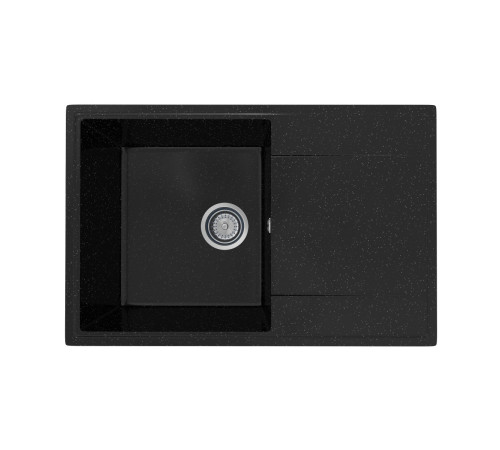 Кухонная мойка Practik PR-M-735-004 (без сифона), черный оникс