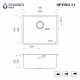 Кухонная мойка Grandex Aqua Optima 501136, сатин