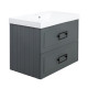 Тумба под раковину подвесная La Fenice Cubo TWIN FNC-01-CUB-G-80-2, серо-зеленая