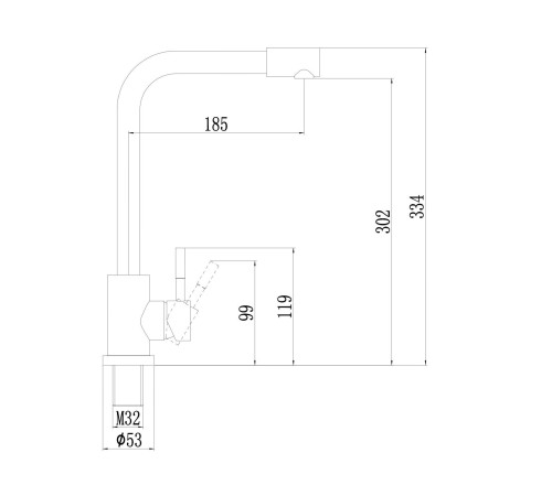 Смеситель для кухни Fmark FS8233C, бронза