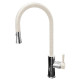 Смеситель для кухни с выдвижным изливом GranFest 7652, белый
