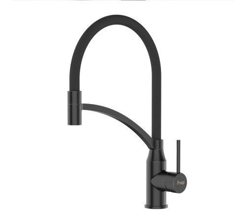 Смеситель для кухни с гибким изливом FRAP F4552-6, черный