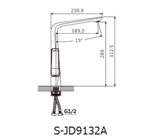 Смеситель для кухни Savol S-JD9132AW, белый