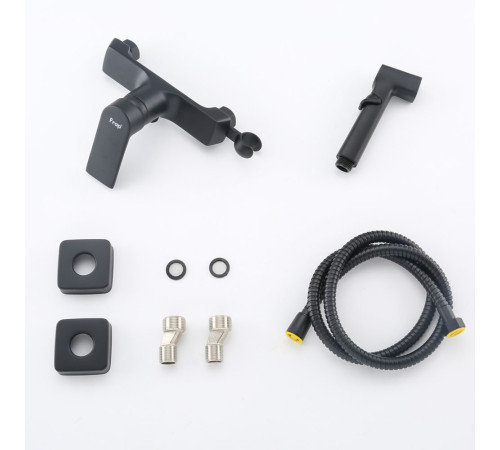 Гигиенический душ со смесителем FRAP F2071-6, черный