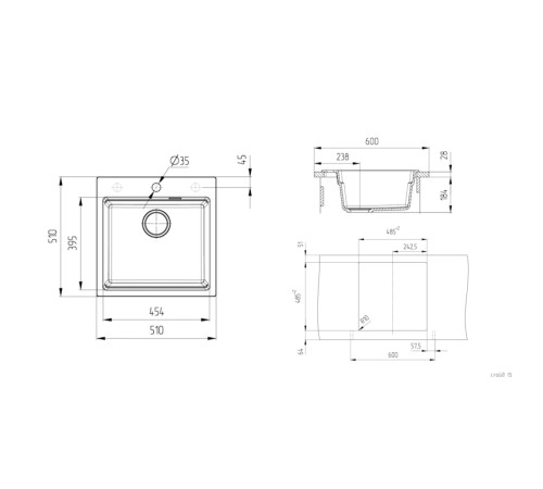 Кухонная мойка Grandex Aqua Comfort 500403, бежевый