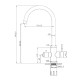 Смеситель для кухни с подключением фильтра Esko Kitchen GR 04 B/K04B, черный