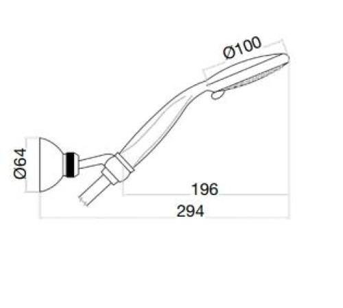 Душевой гарнитур Fiore Kevon 30NN8784, черный