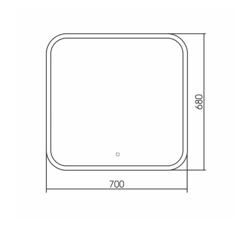 Зеркало Silver Mirrors Стив 700х680 (сенсорный выключатель)
