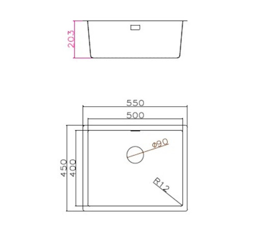 Кухонная мойка Grandex Aqua Proline 300206, сатин