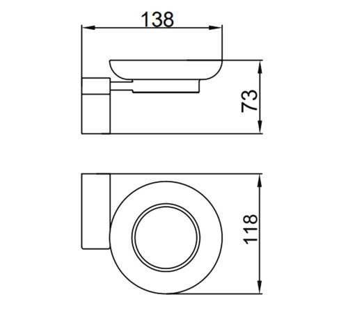 Мыльница FRAP F30602-6, черный