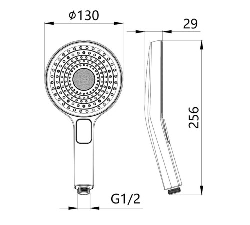 Лейка для душа Esko SPL1403, хром