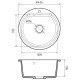 Кухонная мойка GranFest SMART 435, бежевый