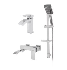 Набор для ванны 3 в 1 Grocenberg GB1007WC, белый/хром