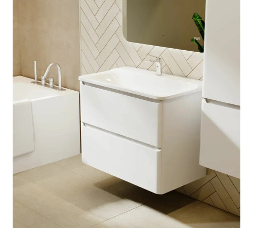 Тумба под раковину подвесная RAVAL Вельто 2 80, белый