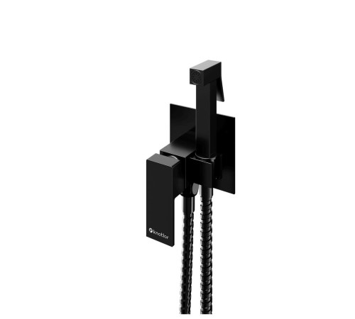 Гигиенический душ со смесителем встраиваемый Knotlor FHS02C1BL, черный