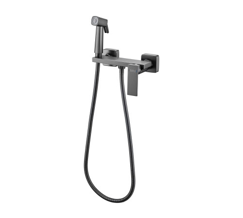 Гигиенический душ со смесителем Haiba HB5517-3, оружейная сталь
