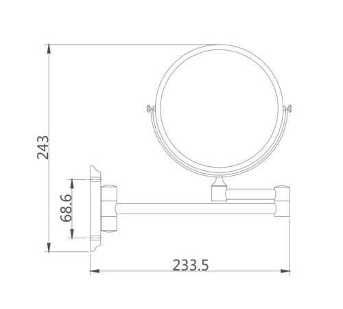 Зеркало косметическое Haiba HB6106, увеличение: x