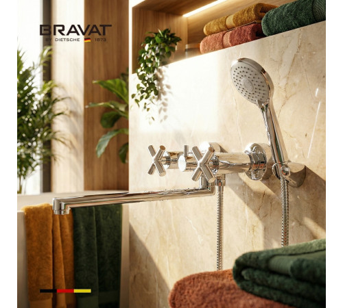 Смеситель для ванны BRAVAT F6803934CP-B-SW, хром