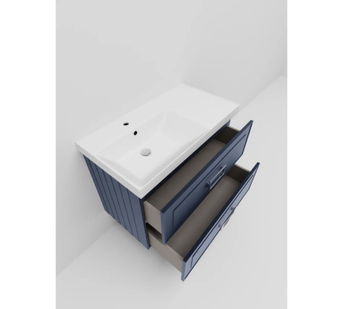 Тумба под раковину подвесная La Fenice Cubo TWIN FNC-01-CUB-BG-90-2, синяя