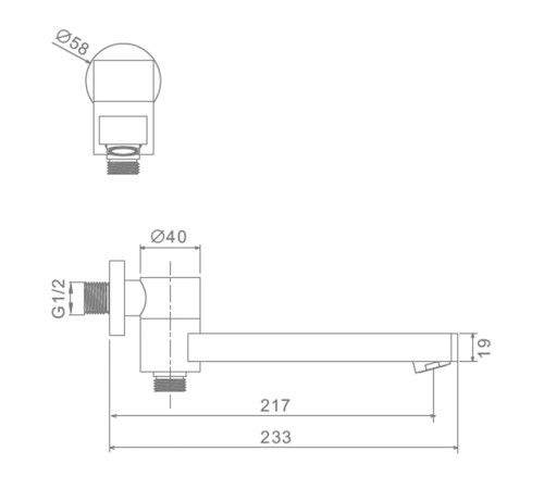 Излив с функцией переключения Raglo R473.71, хром