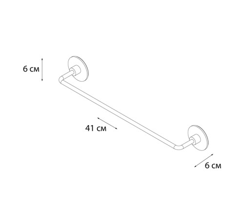 Полотенцедержатель FIXSEN ROUND FX-92101, хром