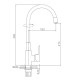 Смеситель для кухни Haiba HB70112-6, красный