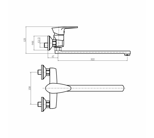 Смеситель для кухни Plstart PL4605-8, белый