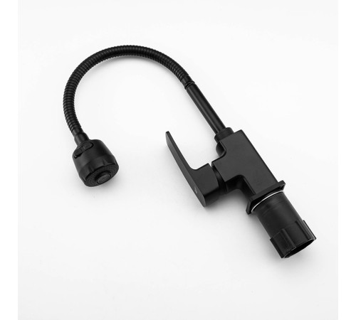 Смеситель для кухни с гибким изливом и режимом душ FRUD R44152, черный