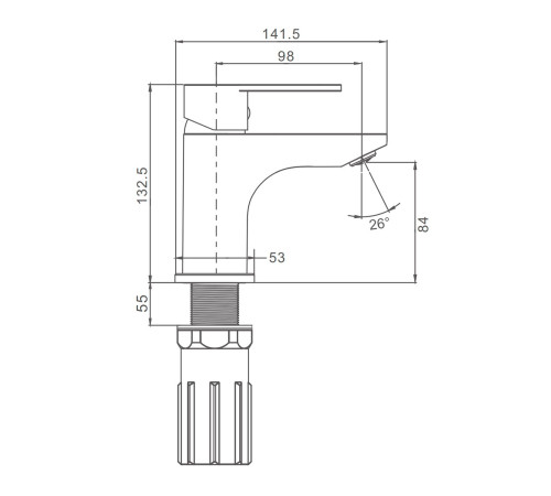 Смеситель для раковины Prohanss P64.10.08, белый