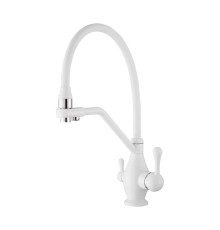 Смеситель для кухни Rose R858C, белый
